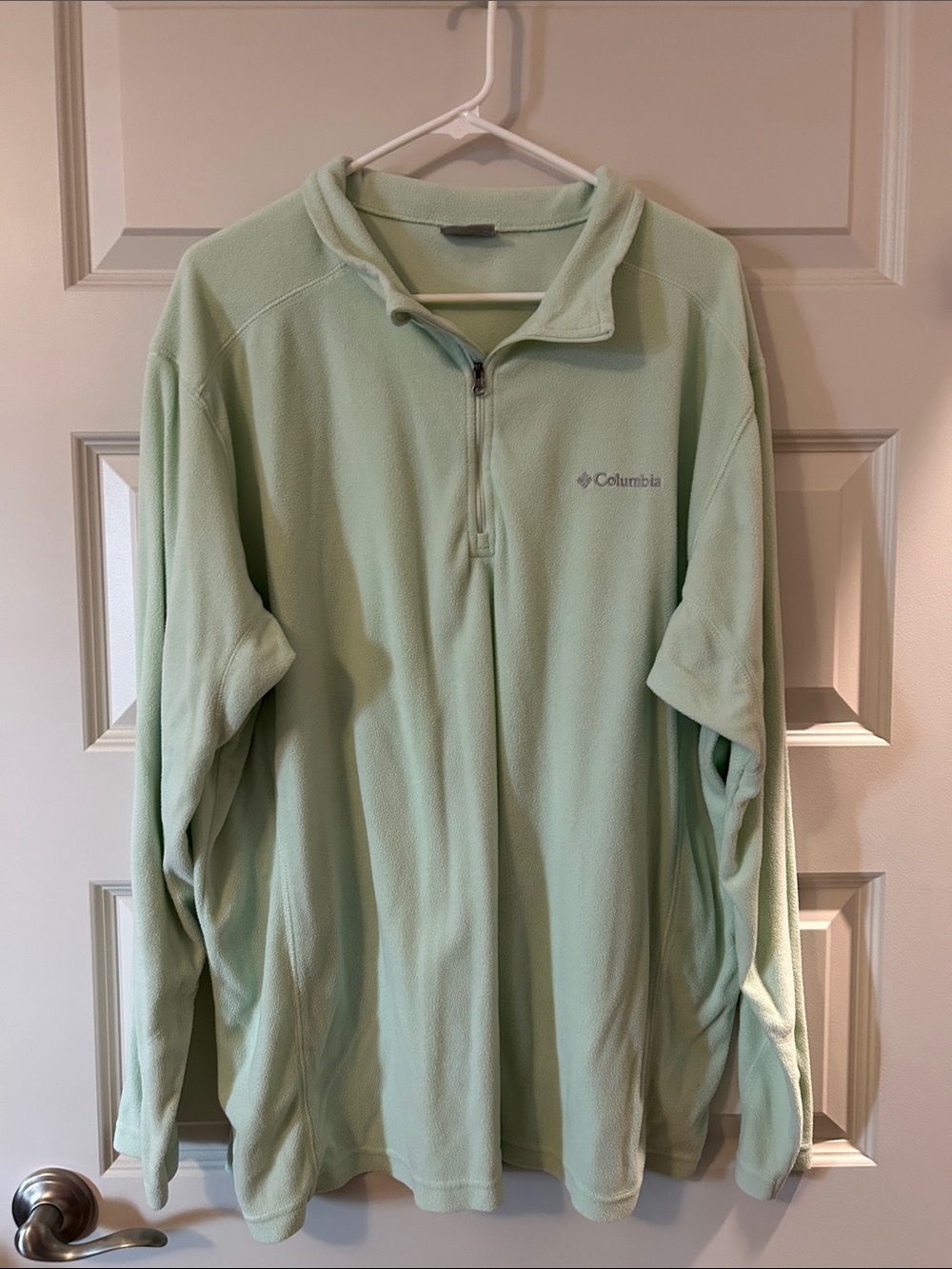 Columbia Mint Green Quarter-Zip Fleece Pullover